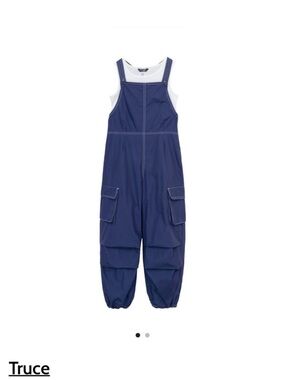 Kids Navy Cargo Overalls One-Piece-Pre owned